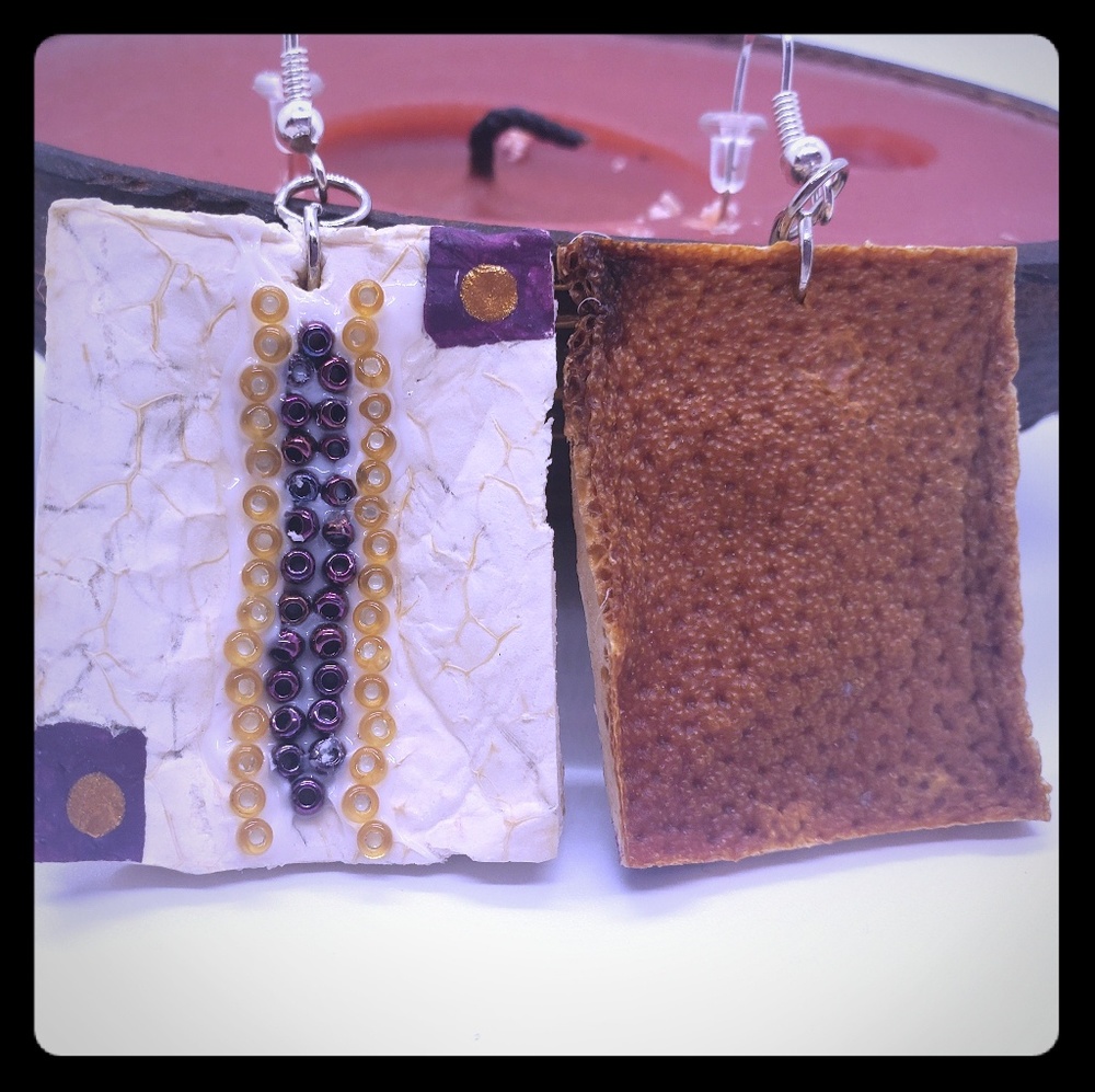 Handmade Orange Earrings